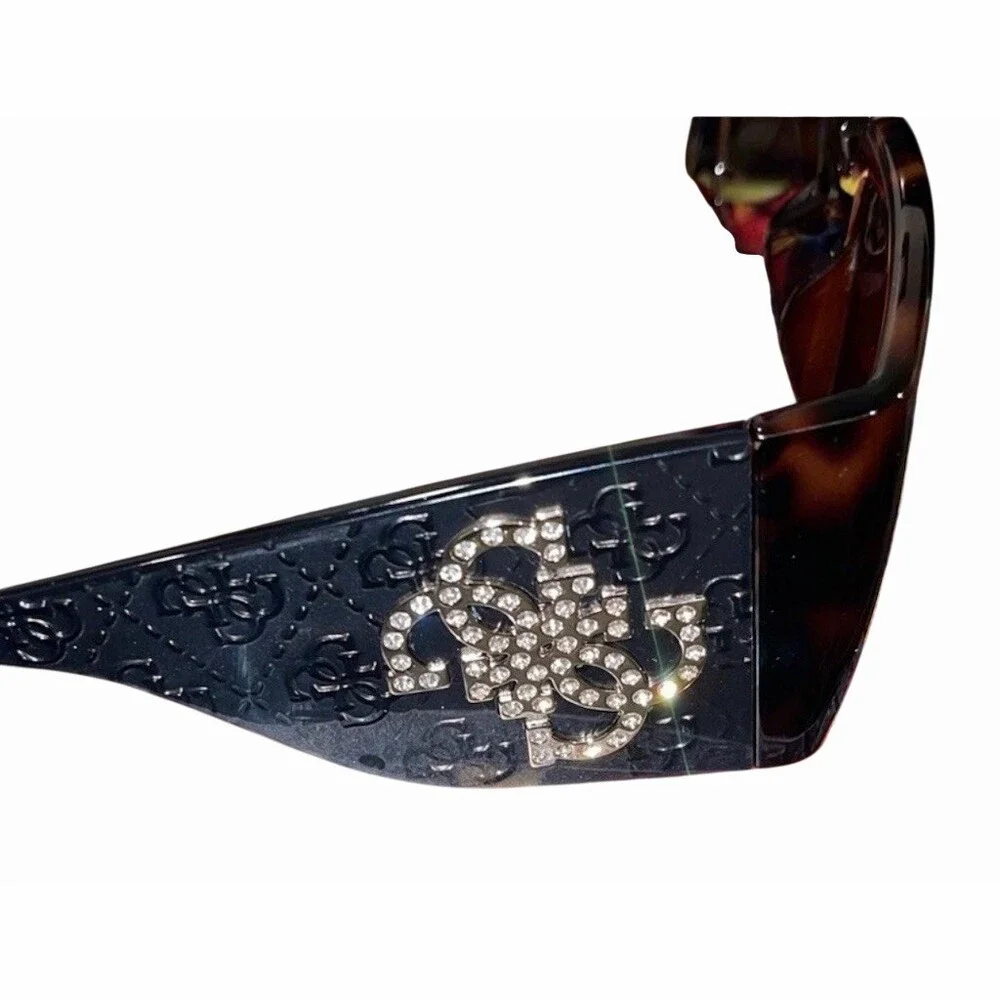 GUESS Oversized Square Sunglasses Women’s Havana Tortoise Brown Gradient